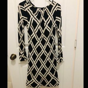 Banana Republic black and off-white dress